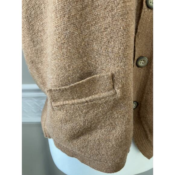 Beau Ties Of Vermont Wool Button up Sweater Vest Youth Size XL Tan Womens M - Picture 2 of 11